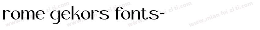 rome gekors fonts字体转换